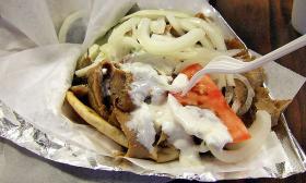 Traditional Greek gyro at the St. Augustine Greek Festival.