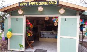 The small shop for Happy Pappys Golden Balls in St. Augustine.