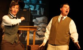 Tim Colee as Cornelius Hackl, and Craig Wickless as Barnaby Tucker in Hello, Dolly!