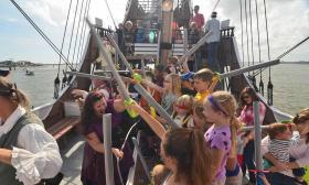 Kids are welcome at many of the Oldest City Pirate Weekend events in St. Augustine, including on board the Black Raven Pirate Ship.