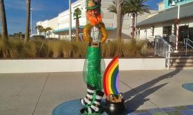 The Lucky Charms tree is one of the palms decorated for the holidays for Vilano Beach's Dressing of the Palms.