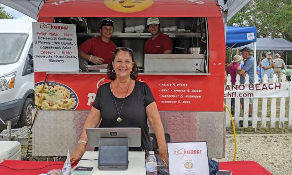 The I Love Pierogi Food Truck at the Lullaby of the Rivers festival.