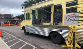 The outside of the Luvin' O-Van food truck