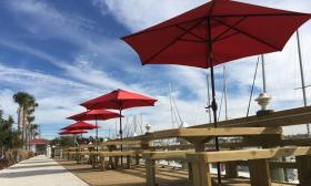 Outdoor seating at Marina Munch in St. Augustine, Florida 