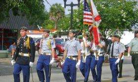 The Blue Crab FEstival includes a Memorial Day parade in downtown Palatka, Florida.