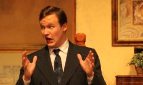 Micah Laird portrays Brian Runnicles in the Limelight Theatre's production of No Sex Please, We're British.