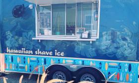 The outside look of Mr. Morgan's Shave Ice food truck
