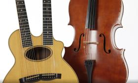 The cello and guitjo of Acoustic Eidolon.