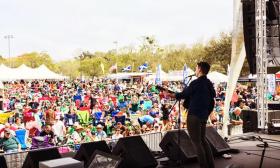 Emmet Cahill performing at the 2019 Celtic Music and Heritage Festival in St. Augustine.