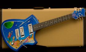 Nicholas DelDrago's custom art guitar