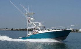 Off the Grid's custom 40' B&D sportfishing boat running out of St. Augustine.