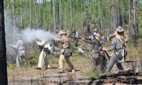 The Pellicer Creek battle reenactment takes place at 1 p.m. on Saturday and Sunday.
