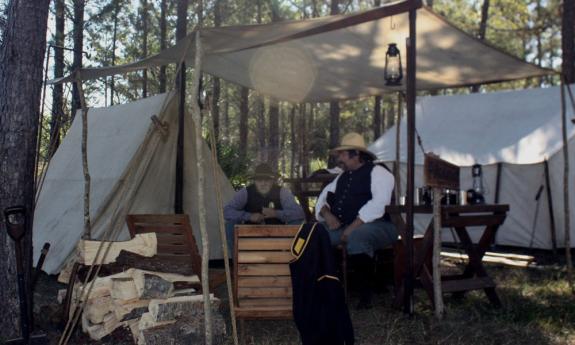 A Pellicer Creek Raid encampment at this St. Augustine museum.