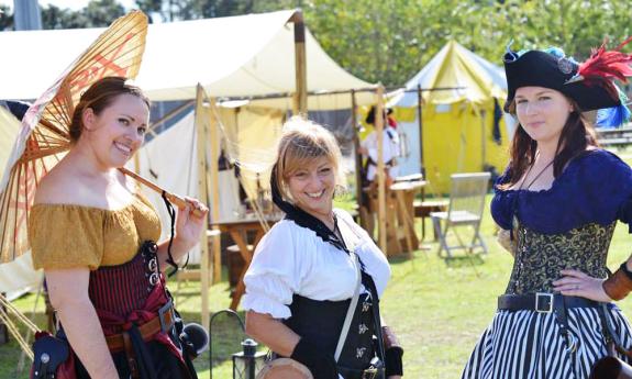 Men, women, and children are all welcome to the Pirate Gathering in St. Augustine.