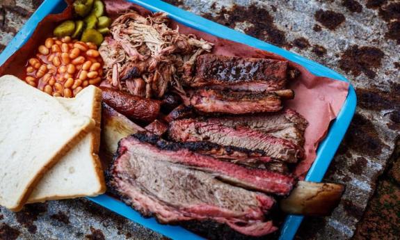 Smoked Pork Ribs, Brisket, and Pulled Pork at 2 Creeks Bar & Grill