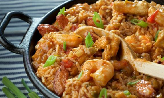 A meal with shrimp served at Harry's Seafood Bar and Grille in St. Augustine.