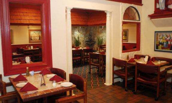 Comfortable atmosphere at Amici's Italian Restaurant. 