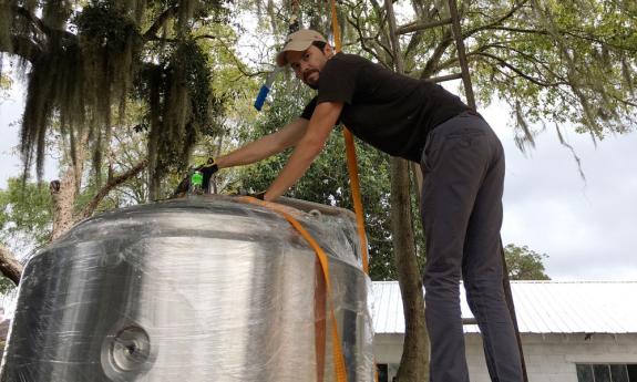 Bog Brewing Company serves handmade, locally brewed beers. 