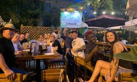Patrons of Borrillo's Pizzeria and Beer Garden enjoy live music in St. Augustine.