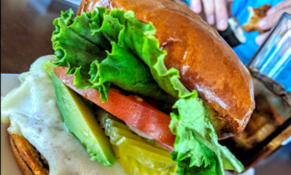 Burger from The Legends Grille in St. Augustine, Fl