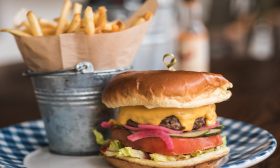 Burger and Fries at South Kitchen & Spirits in Nocatee, Florida 