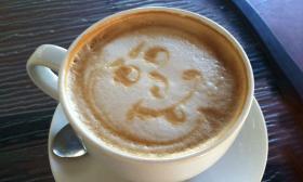 Who can resist a happy faced cup of coffee? A specialty of the house at Café del Hidalgo in St. Augustine.