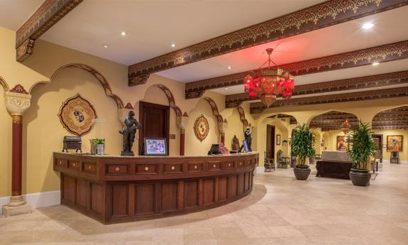 The sumptous lobby of the Casa Monica Hotel in historic St. Augustine.