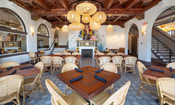 The main dining area at Casa Reina Taqueria & Tequila in St. Augustine.