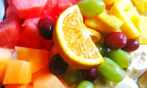 Fresh fruit at Casa Maya Cafe at the bayfront in St. Augustine, FL.