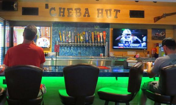 The bar at Cheba Hut Toasted Subs in St. Augustine.