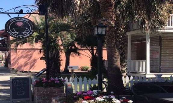 Outside ChocoLattes in historic downtown St. Augustine, FL