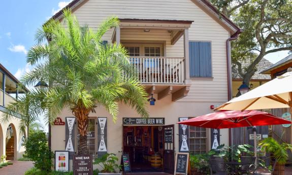 City Perks has outdoor seating on St. George Street in St. Augustine, FL 