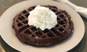 A chocolate Belgian Waffle at Connolly's Shore Grill in St. Augustine.