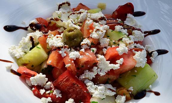 The Macedonian salad at Cortesse's in St. Augustine's Uptown neighborhood.