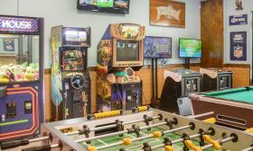 The game room in the Crescent Beach Bar & Grill in St. Augustine.