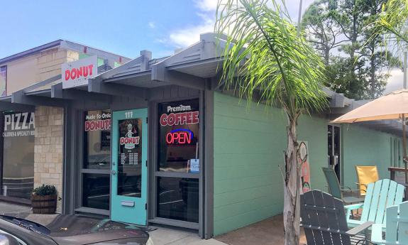 Front of the Donut Experiment Shop on King Street in St. Augustine, FL.