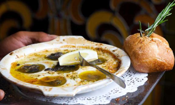 Escargot at the Raintree Restaurant 