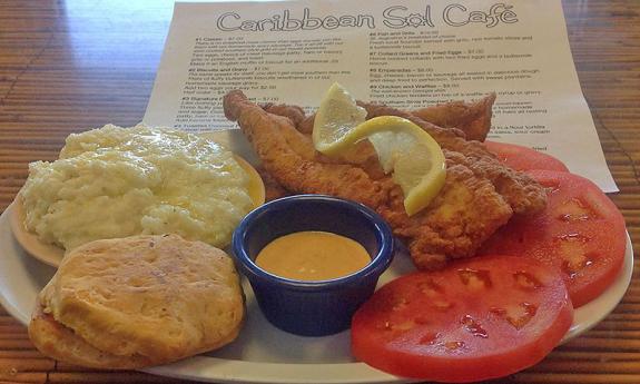 Fresh catfish specials at Caribbean Sol Cafe!