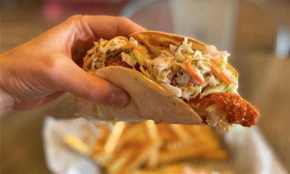 Mack's Tenders Fried Chicken Taco in St. Augustine, Fl