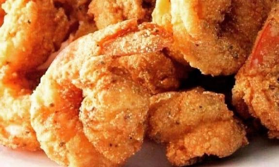 Fried Mayport Shrimp at Safe Harbor Seafood Restaurant, Crescent Beach in St. Augustine.