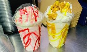 Various shakes served from the truck