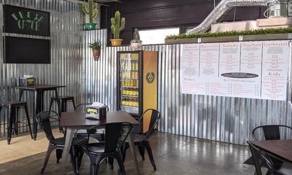 Inside Gringos Tacos in historic downtown St. Augustine.