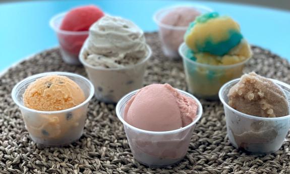 Hippie Chix, in St. Augustine, has lots of frozen treat flavors to taste.