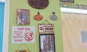 Some of the homemade signs lining the walls of Zaba's in St. Augustine Beach.