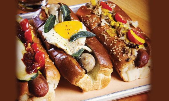 Some of the delicious fare offered at Hoptinger Bier Garden and Sausage House in St. Augustine, Florida.