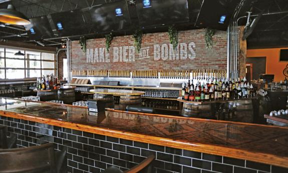 Hoptinger's Bier Garden in St. Augustine features a roomy interior and bar with over 80 craft beers on tap.