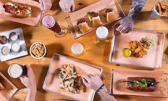 Some of the delicious fare offered at Hoptinger Bier Garden and Sausage House in St. Augustine, Florida.