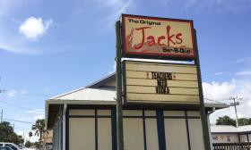 The Sign at Jack's BBD on Anastasia Island in St. Augustine.