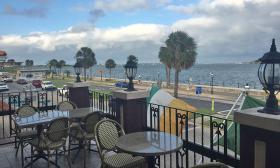 The view of the bay from Johnny's Oyster Bar in St. Augustine, Florida.