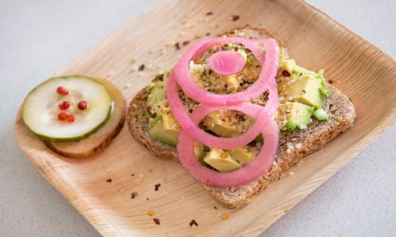 Avocado toast at Juicy Cafe in St. Augustine, FL.